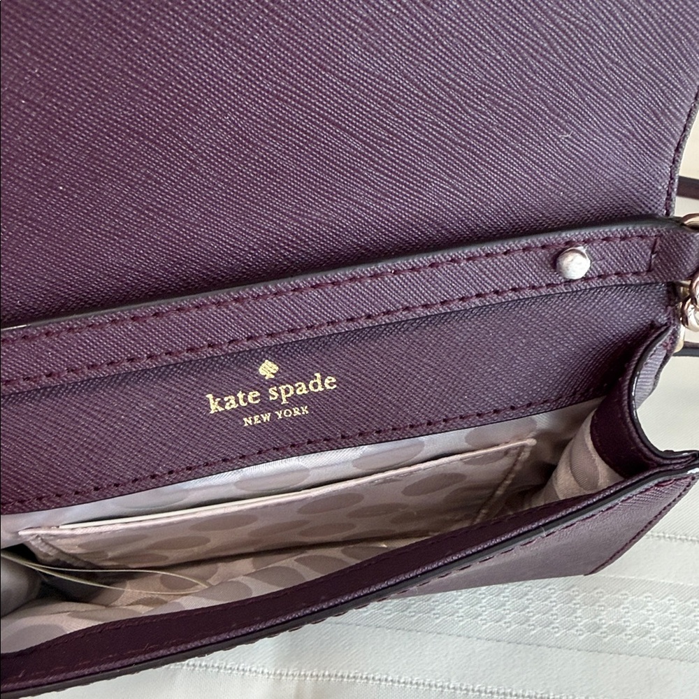 Kate ♠️ Spade Cedar Street Cami Convertible Leather Crossbody in Mahogany NWT - Picture 4 of 8